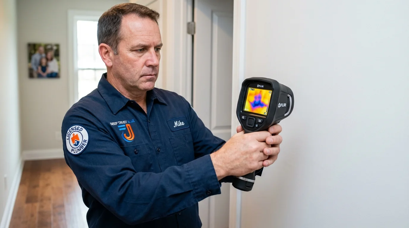 Thermal imaging leak detection by Johns Plumbing LLC in Bowbells